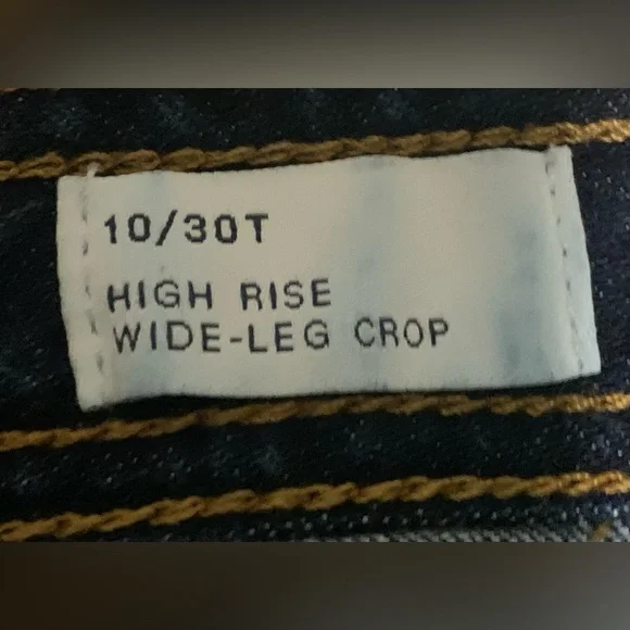 GAP Women High Rise Flare Wide-Leg Crop Jeans in Deep Blue, Sz 10. NWOT - Picture 3 of 12